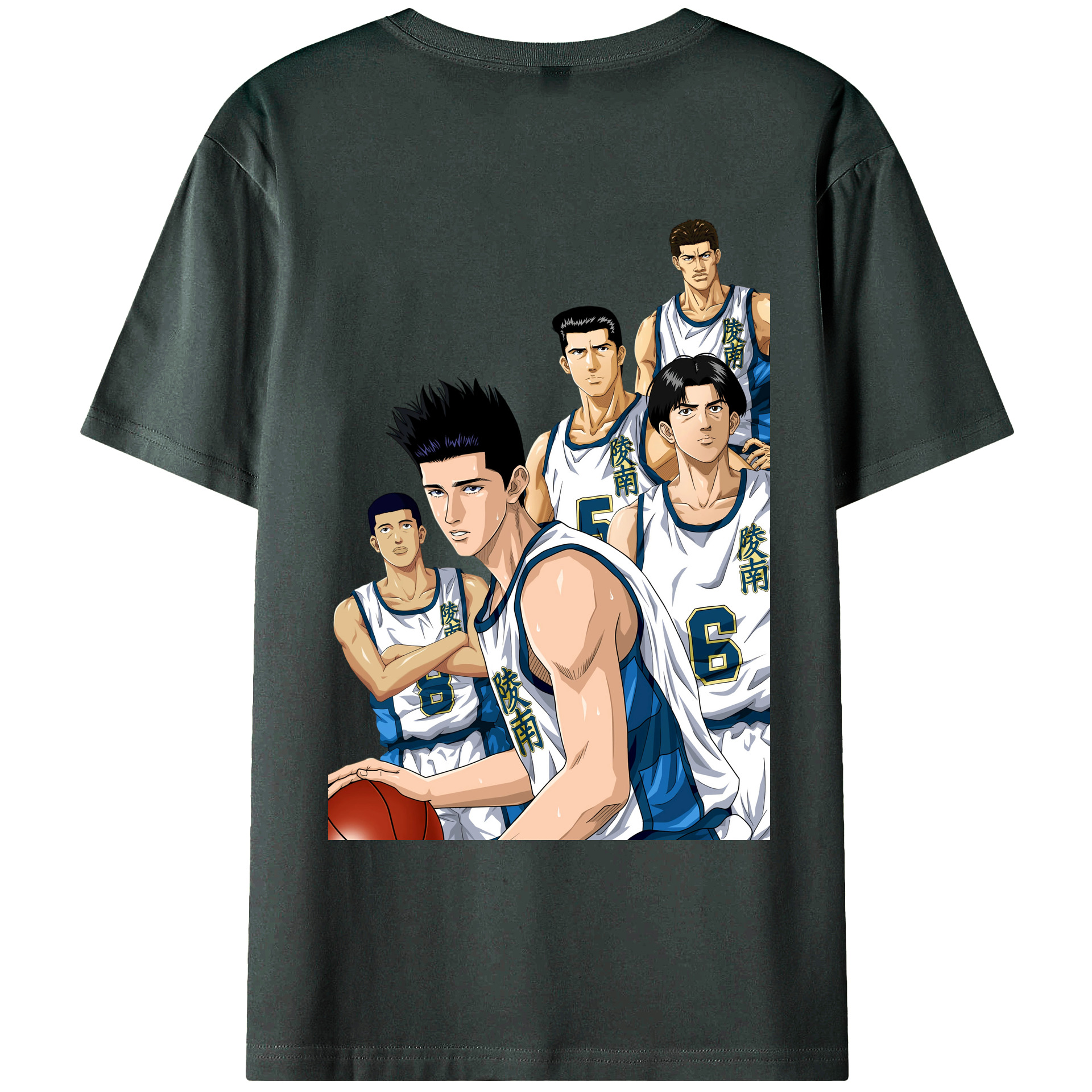 （画像用） SLAM DUNK／スラムダンク 綿100％ メンズ半袖Tシャツ（バックプリント） 通気性